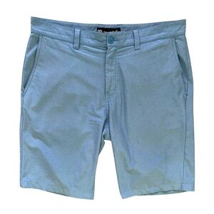 Travis Mathew Kona Gold Men’s Golf Shorts Size 34 Blue Wrinkle Resistant Stretch